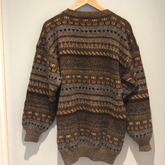 Hand knit Peruvian Baby Alpaca Wool Dad Sweater - Picture 2 of 6